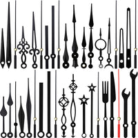 DIY Clock Hands Replacement Kit - Aluminum Metal Pointers for Clock Movement Repair, 14 Styles Available