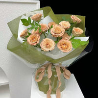 Linen Floral Wrapping Paper Sheets for Bouquets and DIY Crafts