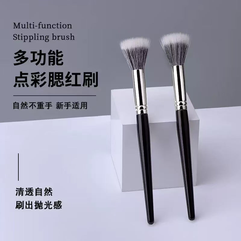 Stippling Blush Brush for Nose Contour Highlight and Shadow, Soft Fiber Blending Makeup Brush