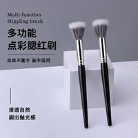 Stippling Blush Brush for Nose Contour Highlight and Shadow, Soft Fiber Blending Makeup Brush