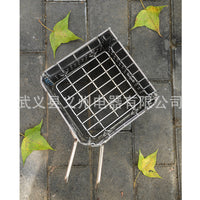 New Outdoor BBQ Fire Pit Camping Charcoal Portable Heating Grill Stainless Steel Folding Fire Starter Bucket
