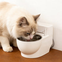 Pet Toilet-Shaped Water Dispenser for Cats and Dogs, Automatic Drinking Fountain Bowl