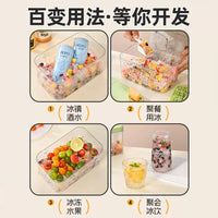 Stackable Ice Cube Tray Set with Lid and Storage Bin, Quick Release Mini Ice Cube Maker for Freezer