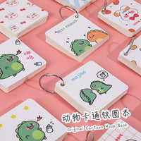 Ring-Bound English Vocabulary Flashcards Notebook Portable Memo Pad