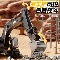 Extra Large Alloy Engineering Excavator Inertia Toy with Movable Joints for Boys
