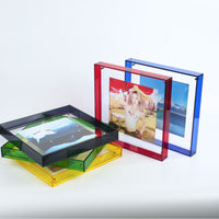 Acrylic Magnetic Photo Frame Double-Sided Transparent Display for Tabletop or Wall Mounting