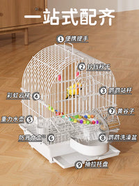 Large Bird Cage for Parakeets Cockatiels Lovebirds Finches with Accessories