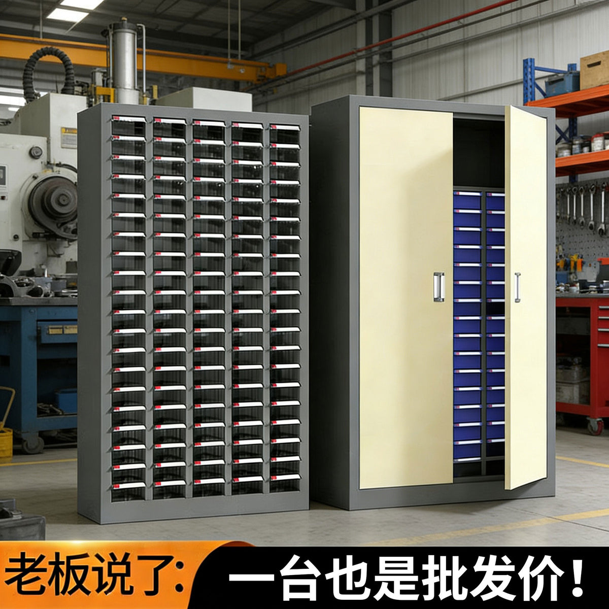Multi-Drawer Parts Storage Cabinet for Tools, Components, and Hardware
