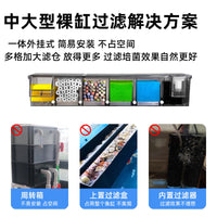 Aquarium Top Filter Box with Water Pump for Turtle Tanks and Fish Tanks, 3-in-1 Drip Filter System