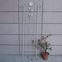Iron Art Garden Trellis for Climbing Plants, Roses, and Vines - Outdoor Freestanding or Fence-Mounted