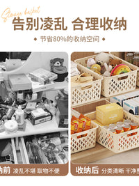 Kitchen Cabinet Lid and Pot Organizer Rack, Plastic Storage Basket for Cookware