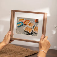 Double-Sided Transparent Floating Picture Frame for Photos, Artwork, Postcards, and Pressed Flowers