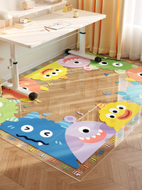 Cartoon Floor Mat for Entryway and Chair Protection, Stain-Resistant, Washable, Cuttable