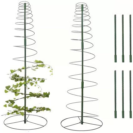 Adjustable Spiral Plant Support Stake for Climbing Vines and Tomatoes