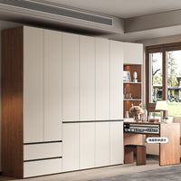 Modern Minimalist Bedroom Wardrobe 2024 Bestseller Segmented Eco-Friendly 18mm Thick Solid Wood Particle Board Cabinet