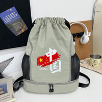 Unisex Drawstring Sport Backpack with Large Capacity for Hiking and Gym
