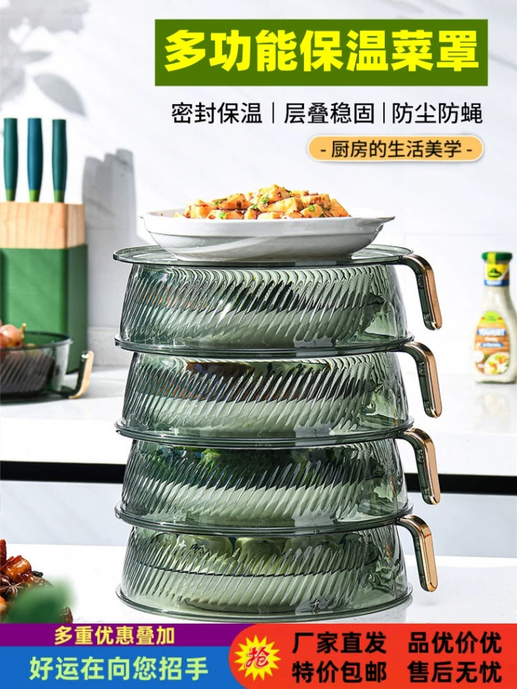 Multi-layer Insulated Food Cover Stackable Dish Cover for Dining Table