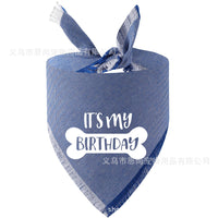 Pet Dog Bandana Scarf with Tassels for Birthday and Everyday Wear