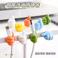 Thumb Hook Cable Organizer Wall-Mounted Adhesive Data Cable Holder