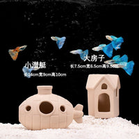 Aquarium Ceramic Hideaway Decoration for Fish and Shrimp Breeding