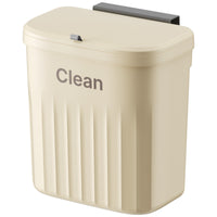Wall-Mounted Plastic Trash Can with Lid for Kitchen and Bathroom, 12L/16L