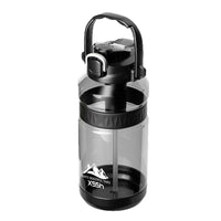 Large Capacity Dual-Drink Sports Water Bottle with Tea Infuser and Carry Strap, 1.1L-2L