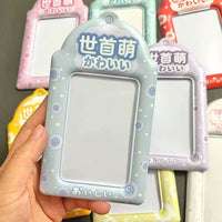 8 Colors K-Pop Idol PVC Card Holder for Small Cards, Meal Cards, Campus Cards, with Display Pendant