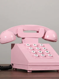 Retro Rotary Dial Telephone Model Vintage Iron Art Prop Decoration