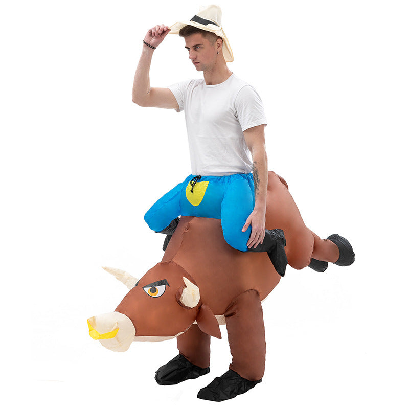 Inflatable Cow Rider Costume for Halloween & Role Play