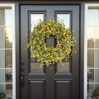 Green Healthy Wreath Spring Summer Front Door Decoration Yard Wall Wedding Festival Farmhouse Holiday Decor