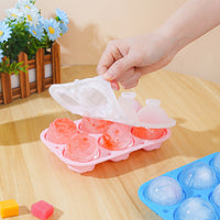 Silicone Rose & Round Ice Ball Mold for Whiskey and Cocktails