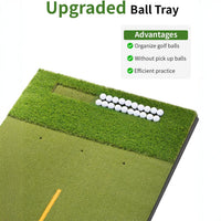 Golf Hitting Mat Alignment Stick Foldable Direction Indicator Putting Corrector Swing Trainer Practice Aid