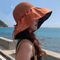 Women's Summer Wide Brim Sun Hat Breathable Beach Fisherman Cap