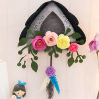 DIY Non-Woven Fabric Floral Wall Hanging Storage Bag Craft Kit