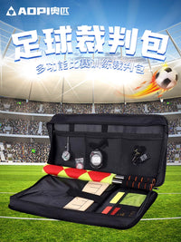 Professional Soccer Referee Kit with Whistle, Cards, and Flag