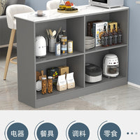 Home Bar Table with Partition Cabinet, Living Room Rock Slab Small Bar Counter Integrated Dining Table, Kitchen Storage Cabinet