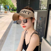 Summer UV Protection Visor Hat for Women Outdoor Sports Running Cycling