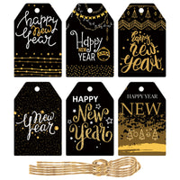 Happy New Year Gift Tags Bookmarks Party Decorations (60 Pcs)