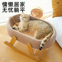 Meow Wonderland Cat Hammock Bed with Cooling Mat, Breathable Pet Lounger for Summer