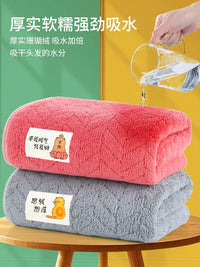 Extra Large Absorbent Quick-Dry Hair Towel for Adults, 2-Pack