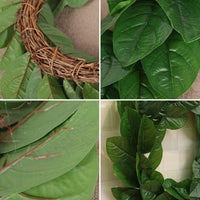 Magnolia Leaf Wreath for Thanksgiving, Christmas, and Spring Decor