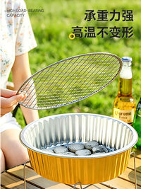 Disposable Portable BBQ Grill Set with Charcoal for Outdoor Camping & Picnics