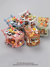 Miniature Supermarket Cart Play Food Set for Kids