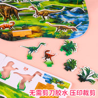 DIY 3D Puzzle Model for Kids, Paper Craft House and Airplane Jigsaw Toy for 6-10 Year Old Students
