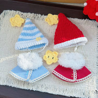 Pet Hamster Christmas Outfit Set Winter Warm Hat Cape Photo Prop