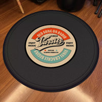 Vinyl Record Design Round Area Rug for Bedroom, Gaming Room, or Study