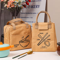 DuPont Paper Insulated Lunch Bag with Aluminum Foil Lining, Large Capacity Bento Box Tote for Work and School