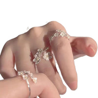 Vintage French Palace Style Resin Flower Ring with Jasmine and Iris