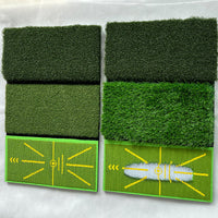 Golf 3-in-1 Hitting Mat Swing Chipping Practice Turf Mat Portable Foldable Grass Mat