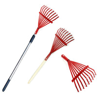 Garden Rake, Folding Leaf Rake with Handle, Multi-functional Lawn Rake for Yard and Garden